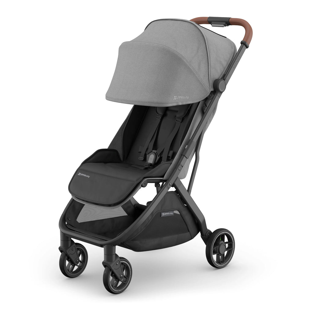 UPPAbaby Minu V3 Stroller - Greyson (Charcoal Mélange/Carbon Frame/Saddle Leather) UPPAbaby