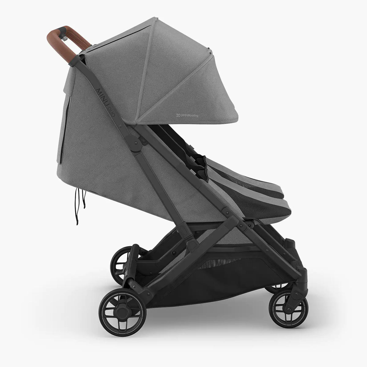 UPPAbaby Minu Duo - Greyson (Charcoal Mélange/Carbon Frame/Saddle Leather) UPPAbaby
