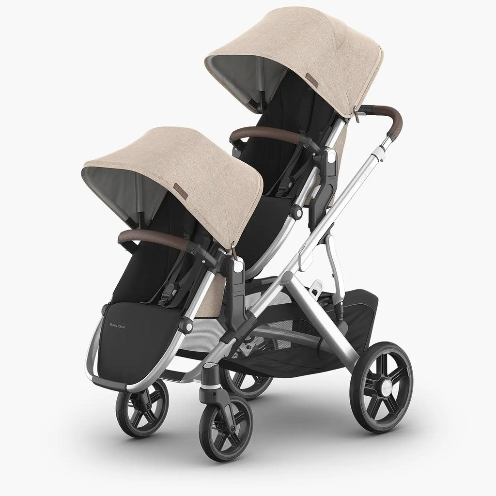 UPPAbaby Rumbleseat V3 - Declan (Oat Mélange/Silver Frame/Chestnut Leather) UPPAbaby