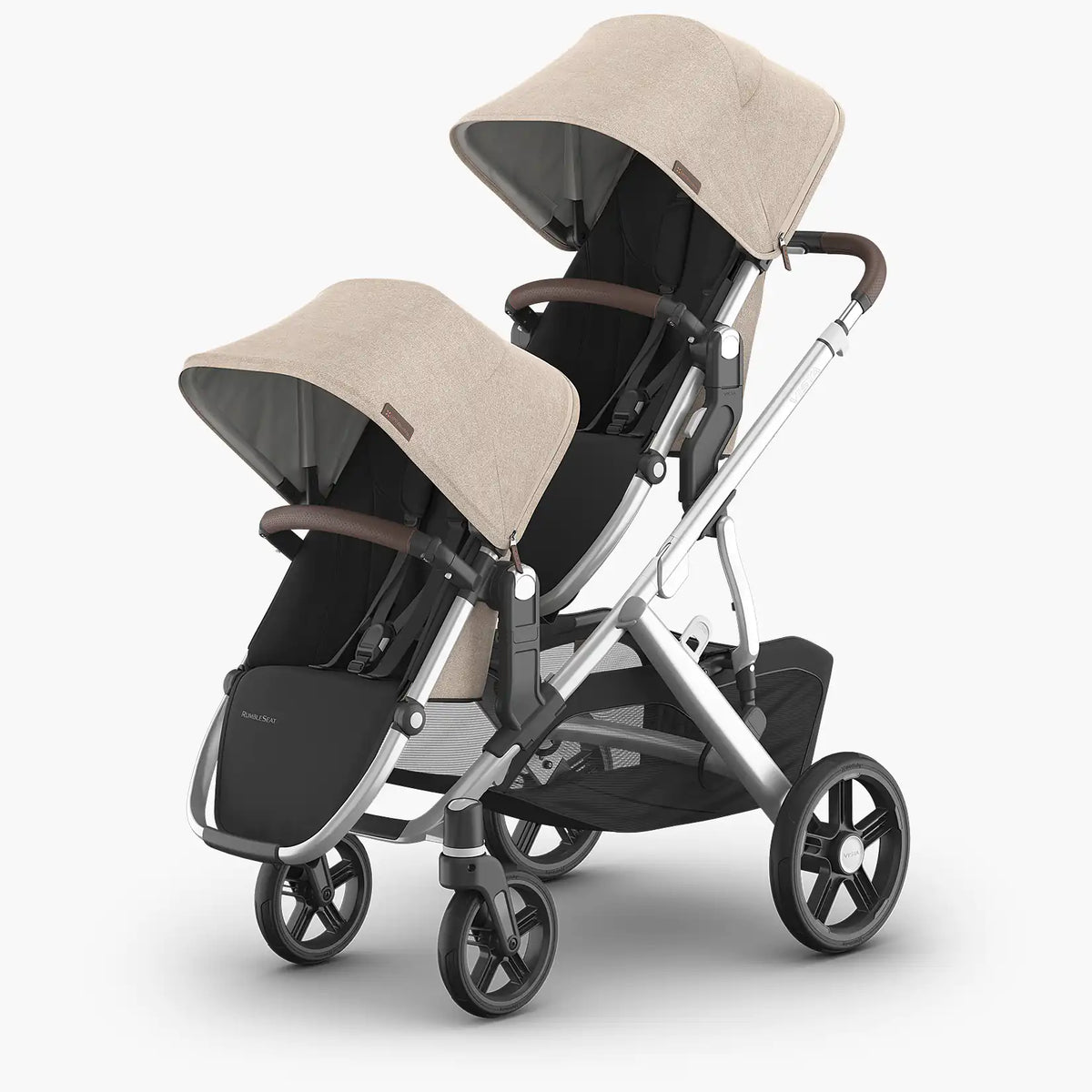 UPPAbaby Rumbleseat V3 - Declan (Oat Mélange/Silver Frame/Chestnut Leather) UPPAbaby