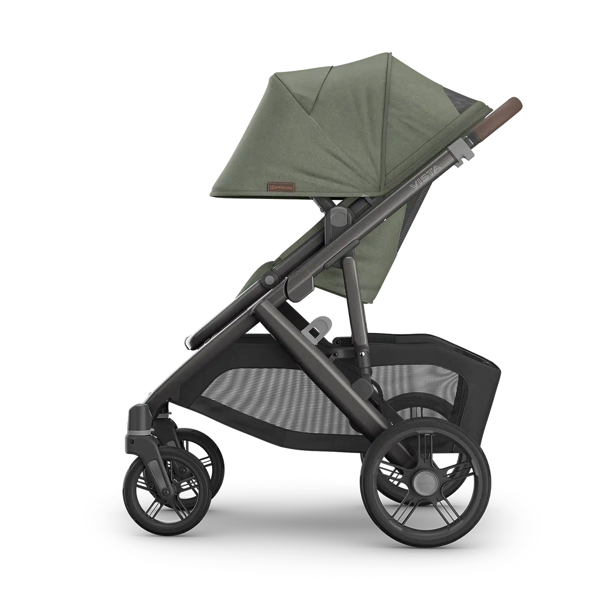 UPPAbaby Vista V3 Stroller - Evelyn (Meadow Green/Graphite Frame/Chestnut Leather) UPPAbaby