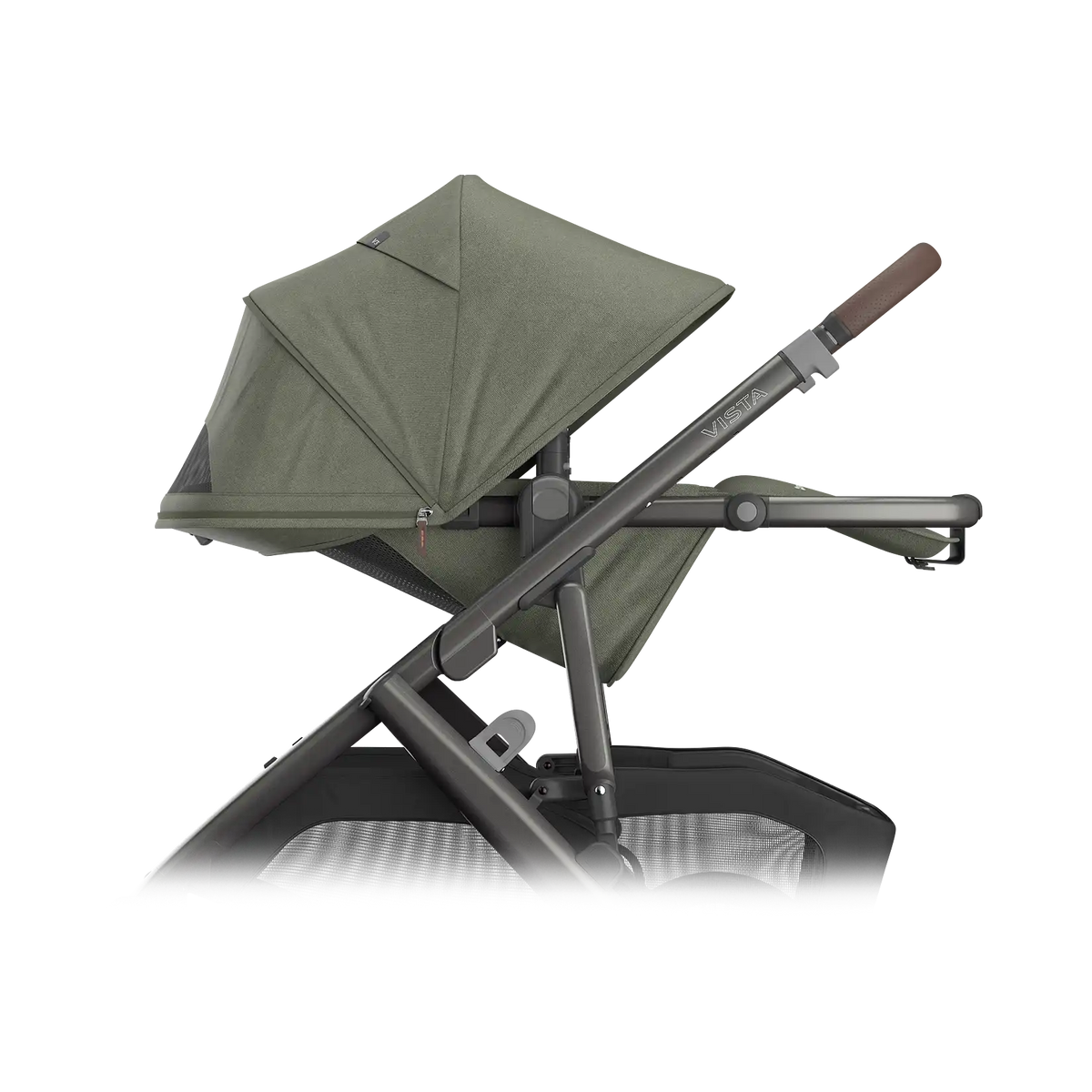 UPPAbaby Vista V3 Stroller - Evelyn (Meadow Green/Graphite Frame/Chestnut Leather) UPPAbaby