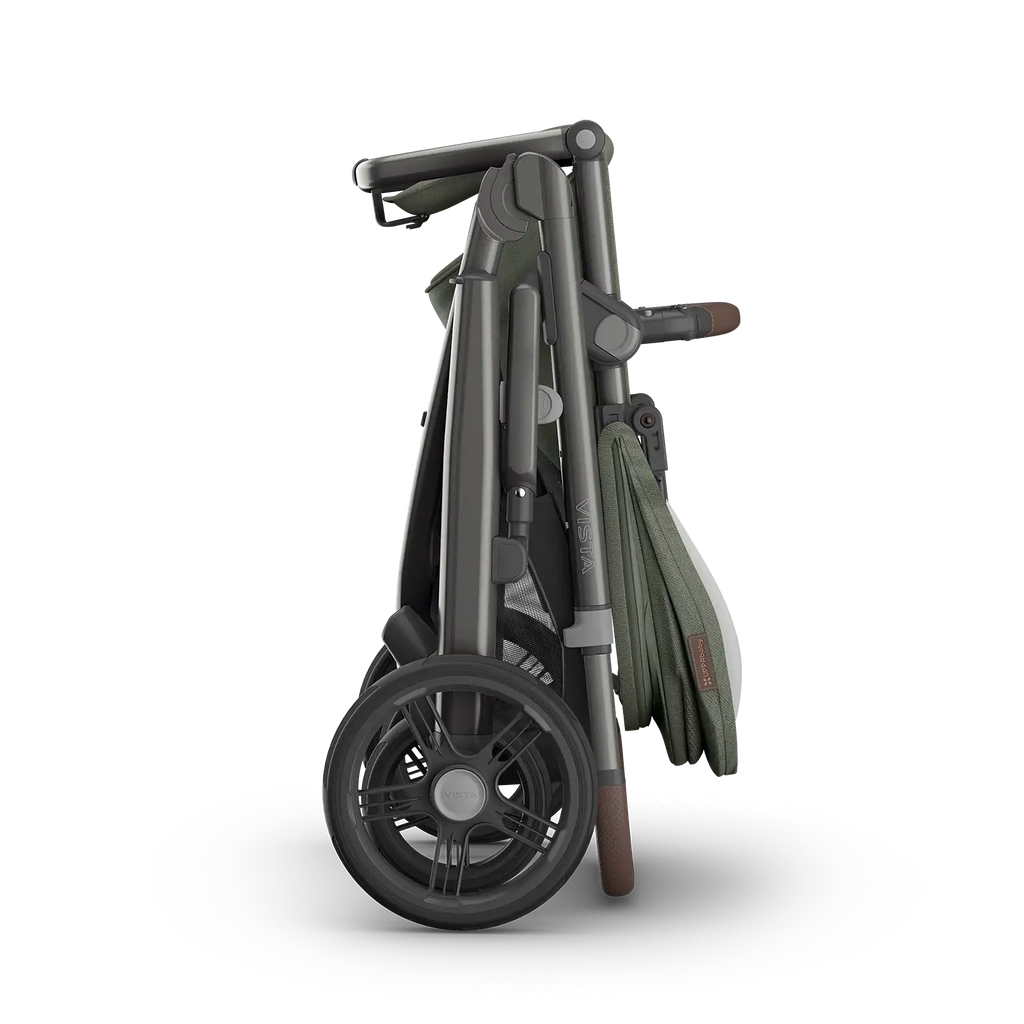 UPPAbaby Vista V3 Stroller - Evelyn (Meadow Green/Graphite Frame/Chestnut Leather) UPPAbaby
