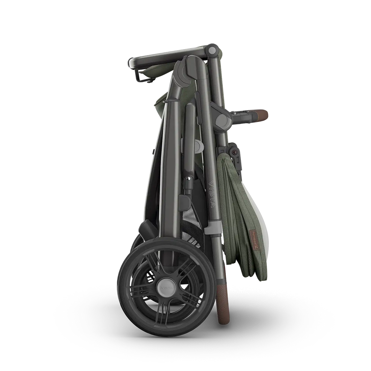 UPPAbaby Vista V3 Stroller - Evelyn (Meadow Green/Graphite Frame/Chestnut Leather) UPPAbaby