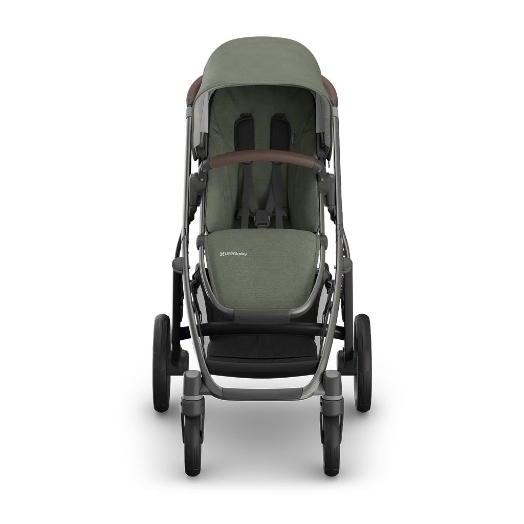 UPPAbaby Vista V3 Stroller - Evelyn (Meadow Green/Graphite Frame/Chestnut Leather) UPPAbaby