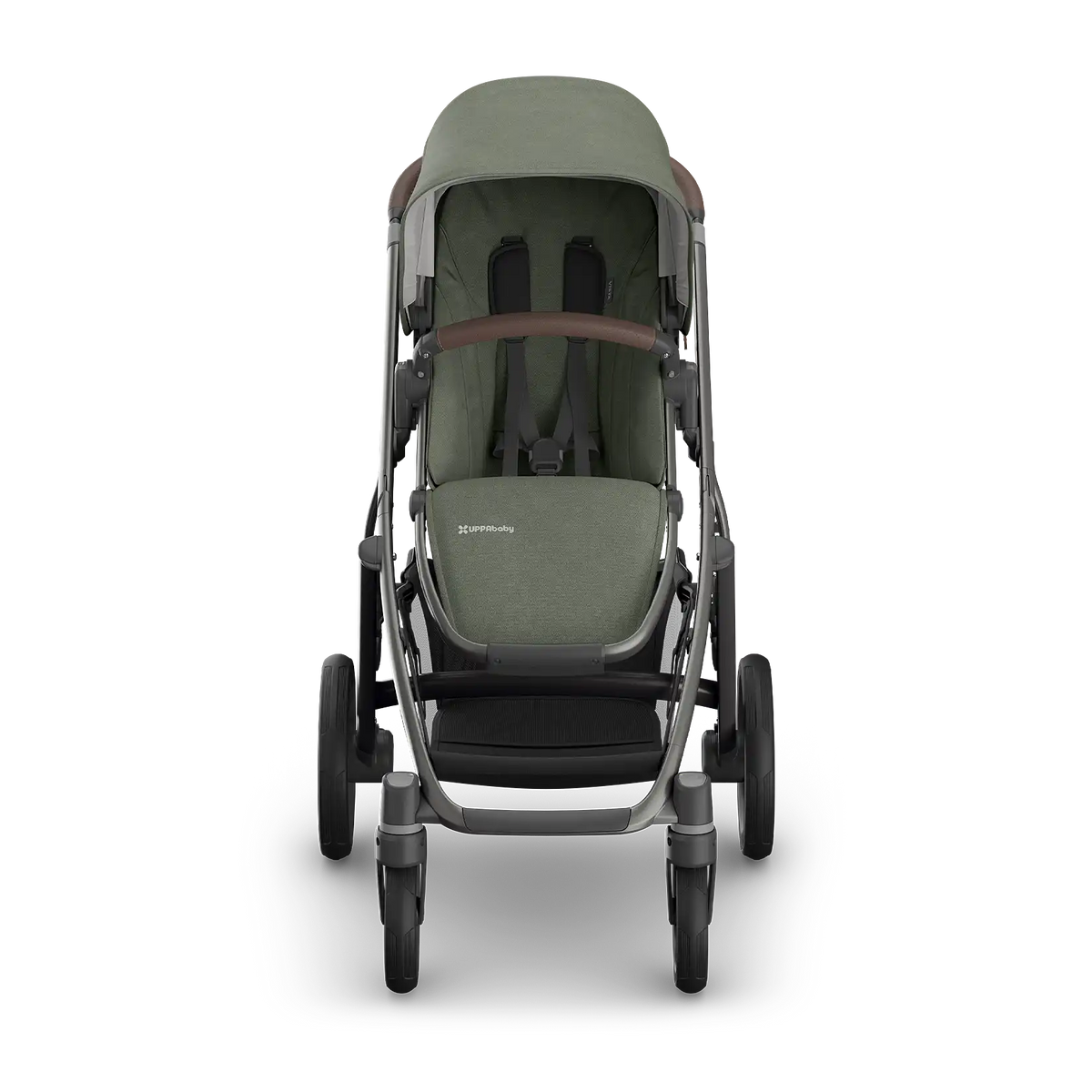 UPPAbaby Vista V3 Stroller - Evelyn (Meadow Green/Graphite Frame/Chestnut Leather) UPPAbaby