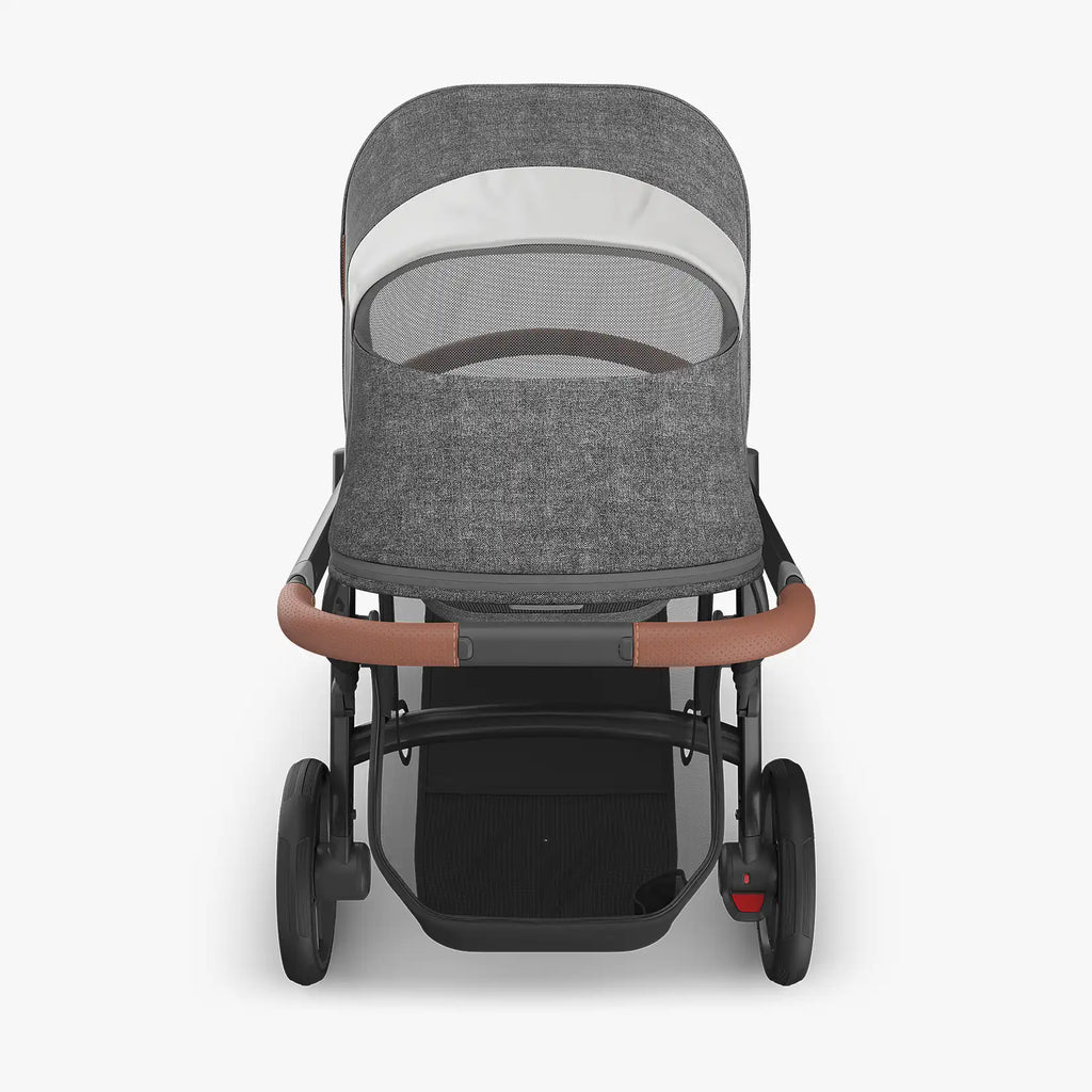 UPPAbaby Vista V3 Stroller - Greyson (Charcoal Melange/Carbon Frame/Saddle Leather) UPPAbaby