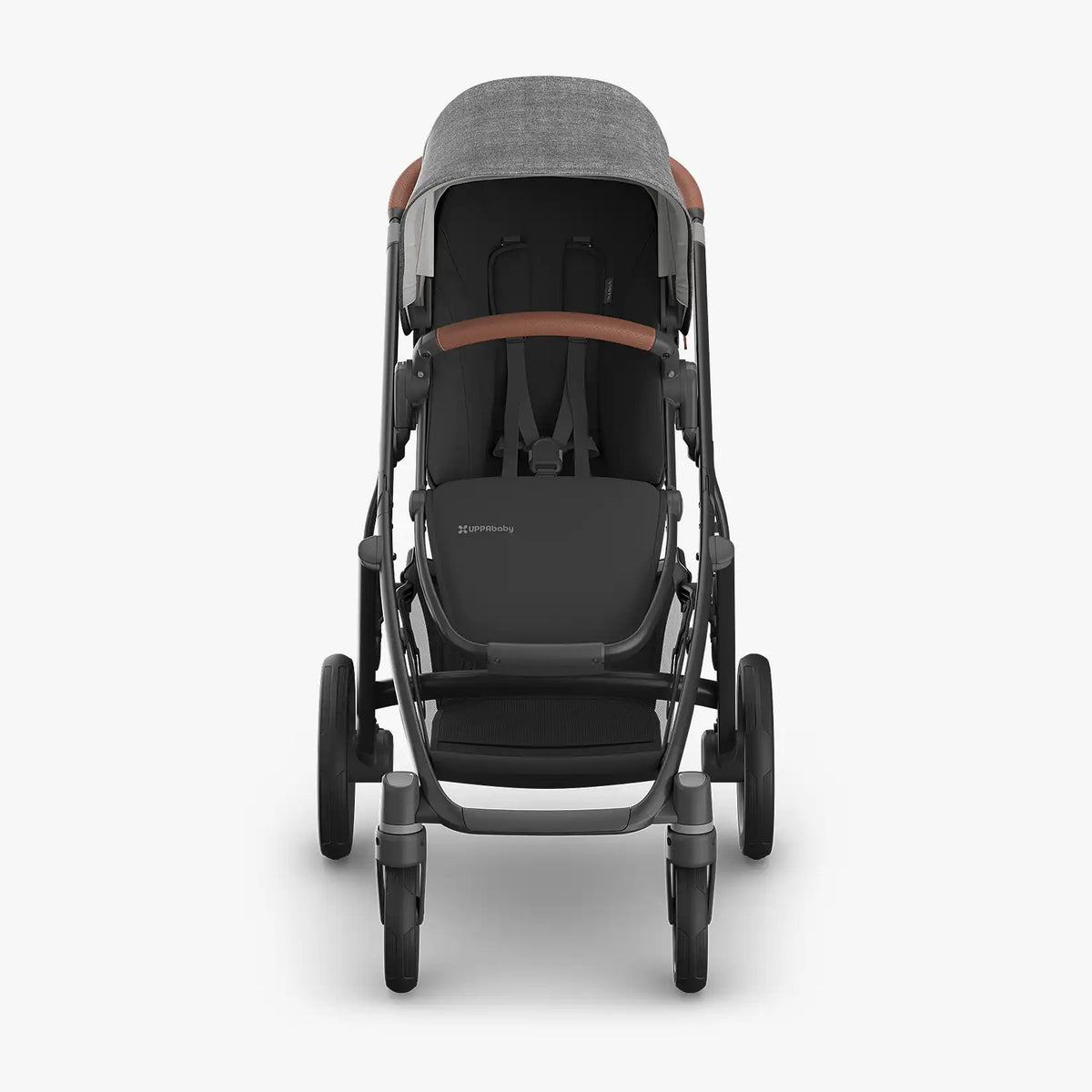 UPPAbaby Vista V3 Stroller - Greyson (Charcoal Melange/Carbon Frame/Saddle Leather) UPPAbaby