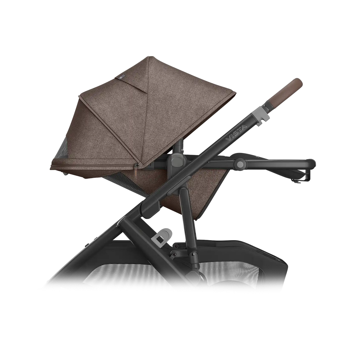 UPPAbaby Vista V3 Stroller - Owen (Mocha Mélange/Carbon Frame/Chestnut Leather) UPPAbaby