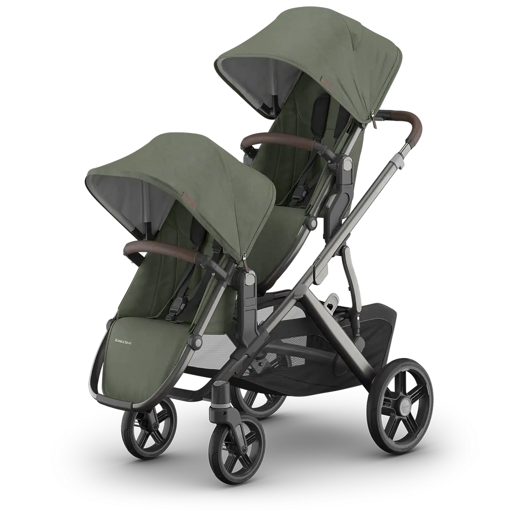 UPPAbaby Rumbleseat V3 - Evelyn (Meadow Green/Graphite Frame/Chestnut Leather) UPPAbaby