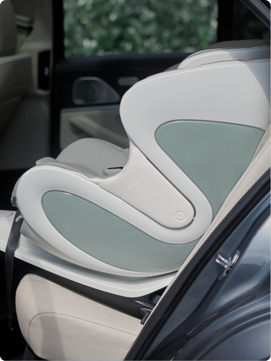Babyark Convertible Car Seat (Smart) - Eggshell White/Glacier Ice babyark