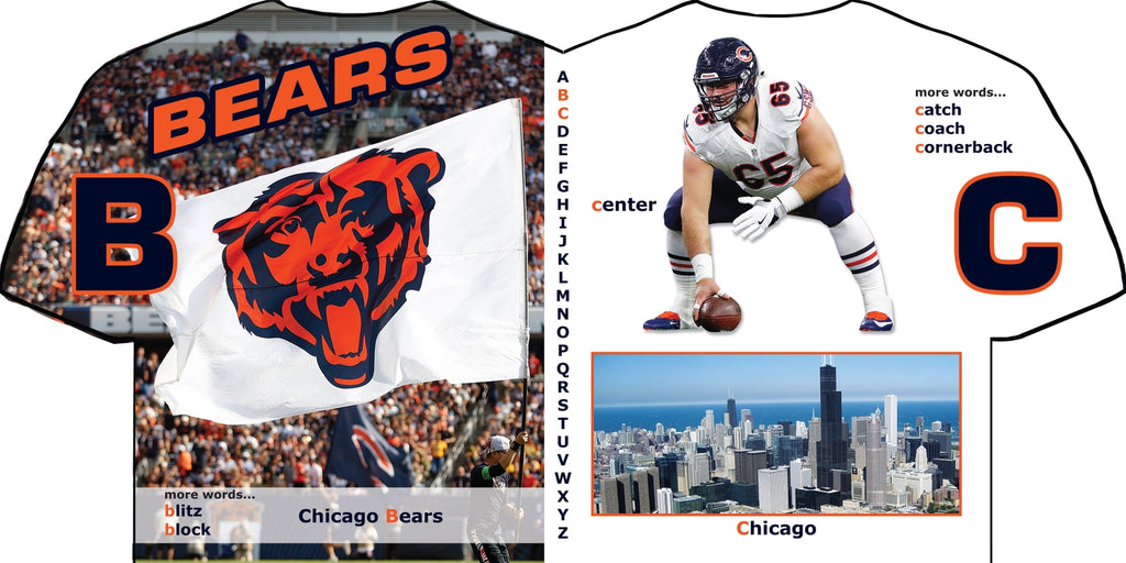 Chicago Bears Abc - Kids Book For Learning Alphabet Galt Baby