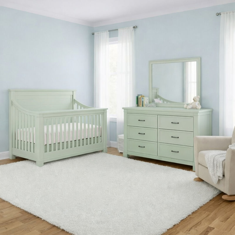 Appleseed Rowan Flat Top Convertible Crib - Sage Appleseed