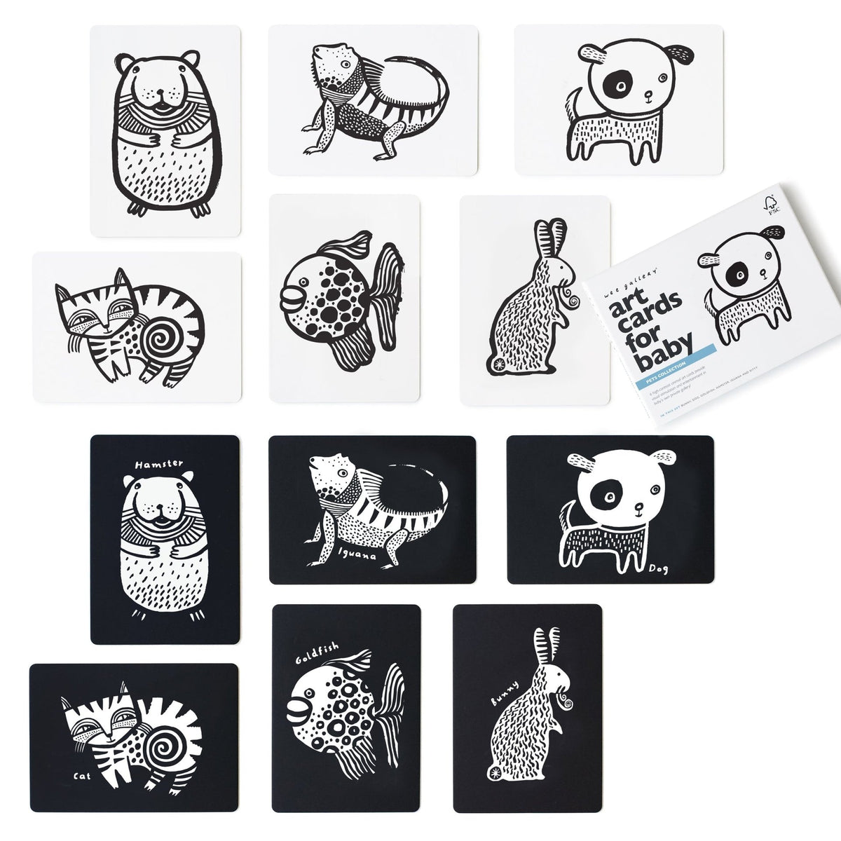 Wee Gallery Art Cards for Baby - Pets Collection Wee Gallery