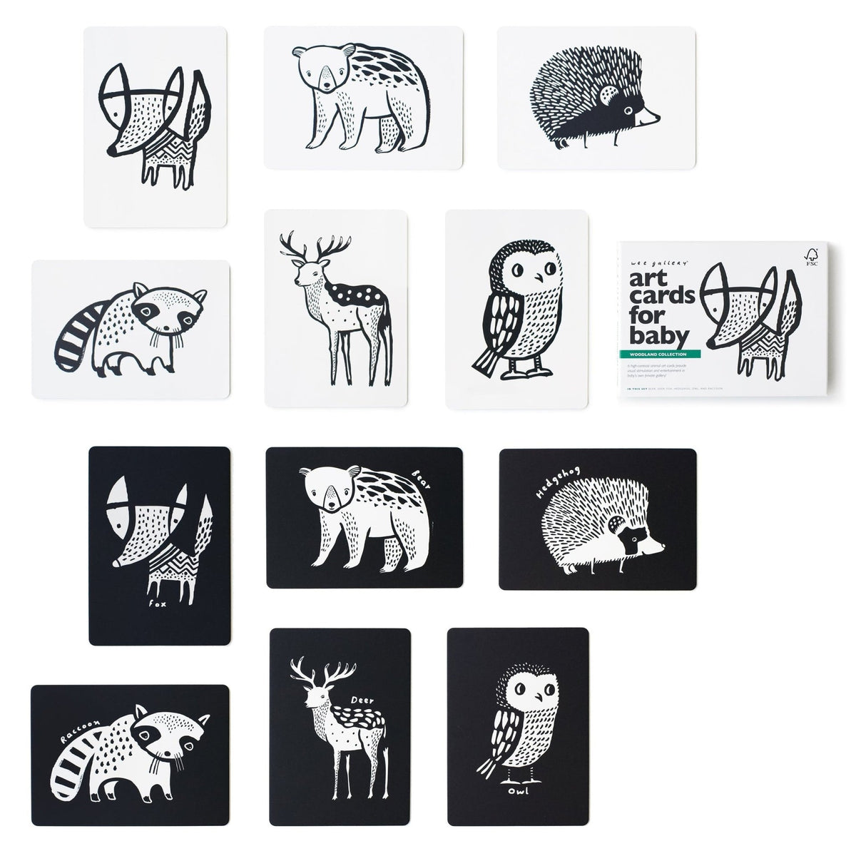 Wee Gallery Art Cards for baby - Woodland Collection Wee Gallery