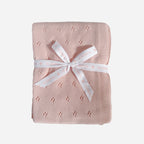 The Blueberry Hill Organic Cotton Heirloom Pique Blanket - Blush The Blueberry Hill