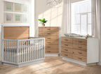 Natart Juvenile Como Naturale 52" Double Dresser - White/Rustic Oak Natart