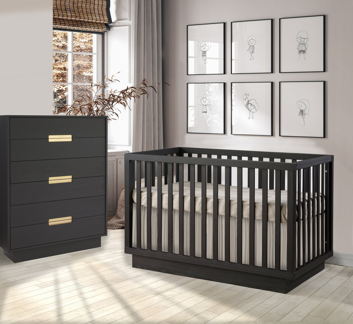 Natart Juvenile Como Classic Crib - Dusk Natart