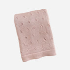The Blueberry Hill Organic Cotton Heirloom Pique Blanket - Blush The Blueberry Hill