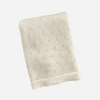 Blueberry Hill Organic Cotton Heirloom Pique Blanket - Cream The Blueberry Hill