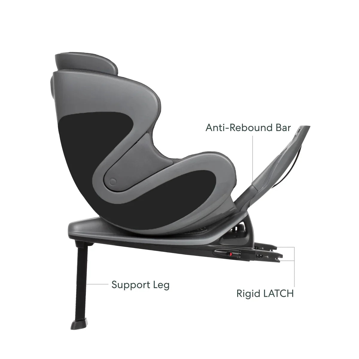 Baby Ark Classic Convertible Car Seat - Charcoal Grey / Glacier Ice babyark
