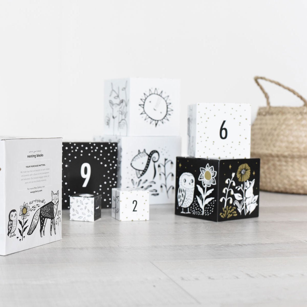 Wee Gallery Nesting Blocks - Woodland Numbers Wee Gallery