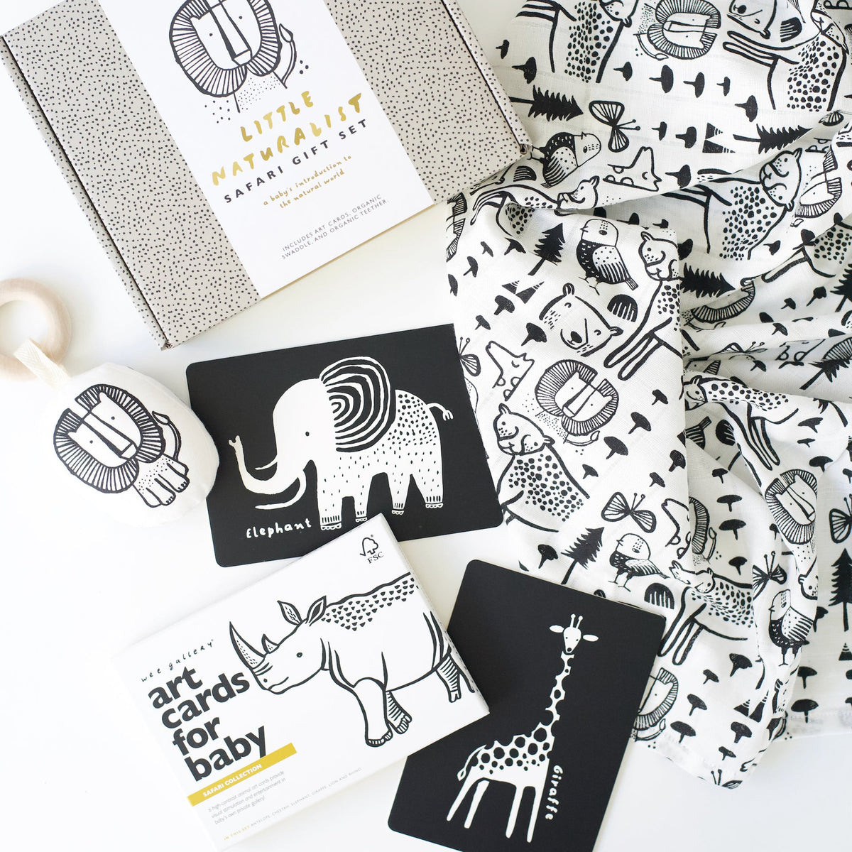 Wee Gallery Newborn Baby Gift Set - Safari Wee Gallery