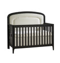 Natart Juvenile Palo 5-in-1 Convertible Crib - Dusk with Bouclé Beige Upholstered Headboard Panel Natart