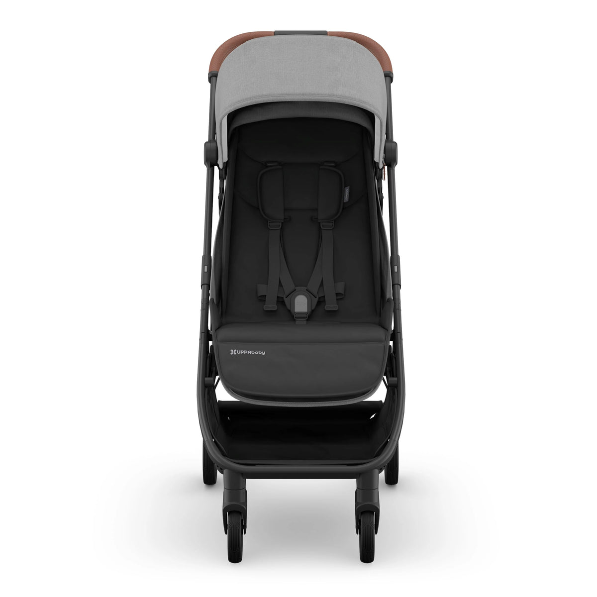 UPPAbaby Minu V3 Stroller - Greyson (Charcoal Mélange/Carbon Frame/Saddle Leather) UPPAbaby