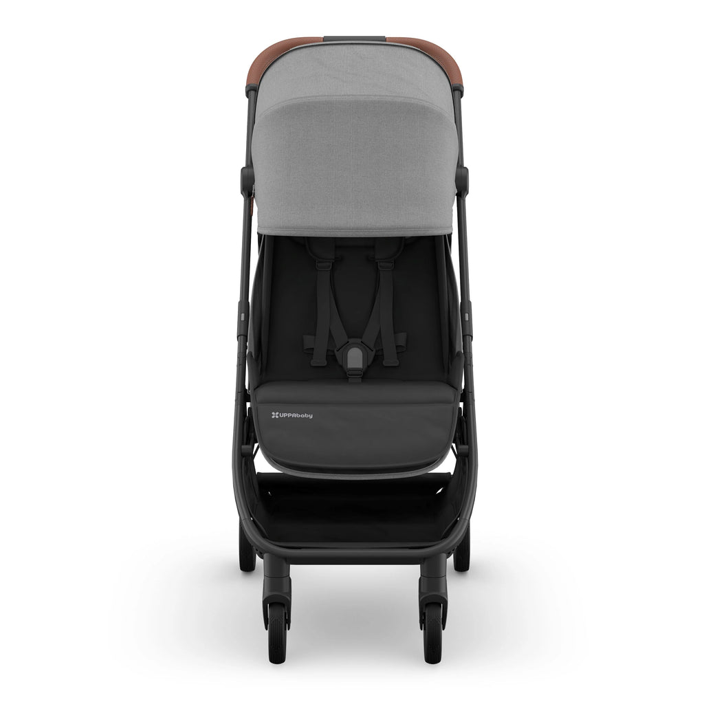 UPPAbaby Minu V3 Stroller - Greyson (Charcoal Mélange/Carbon Frame/Saddle Leather) UPPAbaby