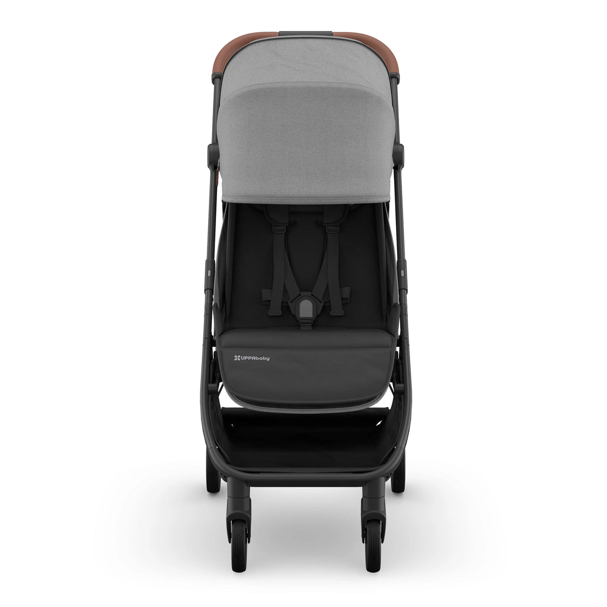 UPPAbaby Minu V3 Stroller - Greyson (Charcoal Mélange/Carbon Frame/Saddle Leather) UPPAbaby