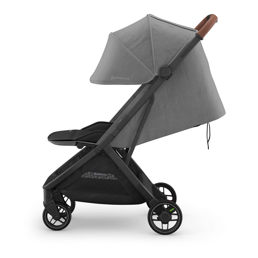 UPPAbaby Minu V3 Stroller - Greyson (Charcoal Mélange/Carbon Frame/Saddle Leather) UPPAbaby