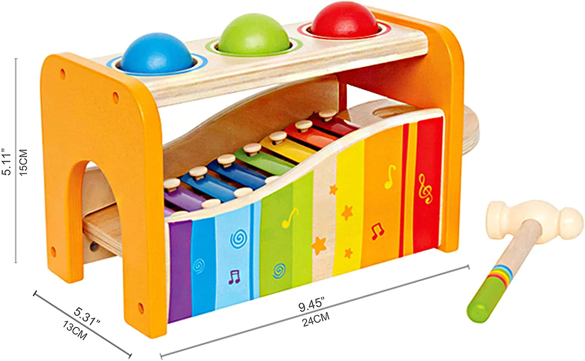 Hape Pound & Tap Bench With Slide Out Xylophone Hape