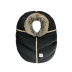 7 AM Car Seat Cocoon - Tundra Black Faux Fur (0-12M) 7 a.m. Enfant