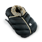 7 AM Car Seat Cocoon - Tundra Black Faux Fur (0-12M) 7 a.m. Enfant