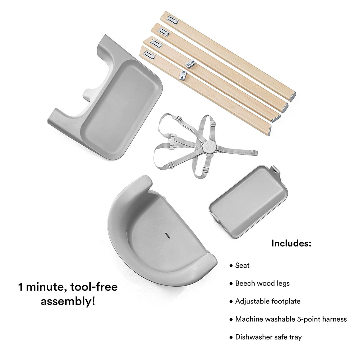 Stokke Clikk High Chair - Cloud Grey Stokke