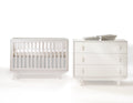 Tulip Juvenile Tate Classic Crib and 3 Drawer Dresser XL - White Tulip Juvenile