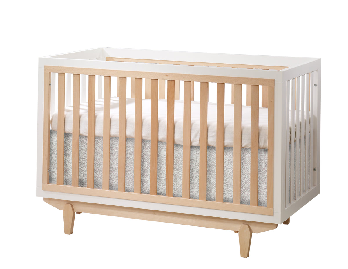 Tulip Juvenile Tate Classic Crib and 3 Drawer Dresser XL - White/Natural Tulip Juvenile