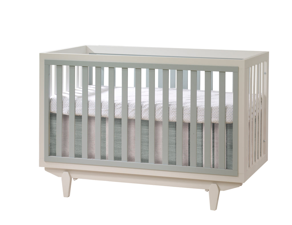 Tulip Juvenile Tate Classic Crib and 3 Drawer Dresser XL - Latte/Sage Tulip Juvenile