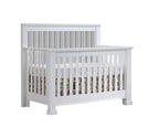 Taylor 5-in-1 Convertible Crib (Custom Order 12 - 16 Weeks) White Grey Upholstery Natart