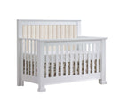Taylor 5-in-1 Convertible Crib (Custom Order 12 - 16 Weeks) White Talc Upholstery Natart