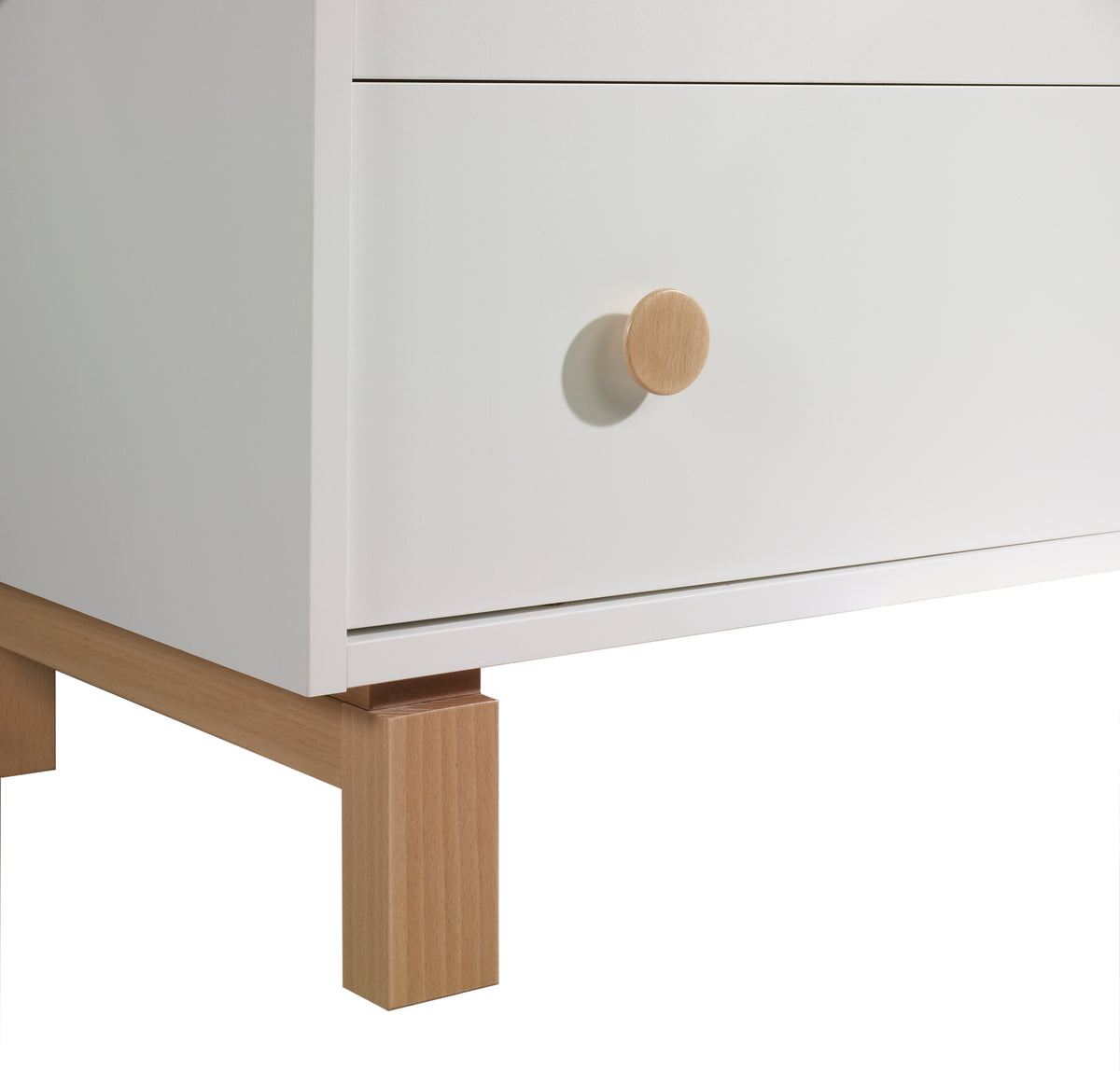 Tulip Juvenile Bjorn Classic Crib and 3 Drawer Dresser - White/Natural Tulip Juvenile