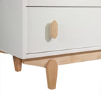 Tulip Juvenile Tate Classic Crib and 3 Drawer Dresser XL - White/Natural Tulip Juvenile