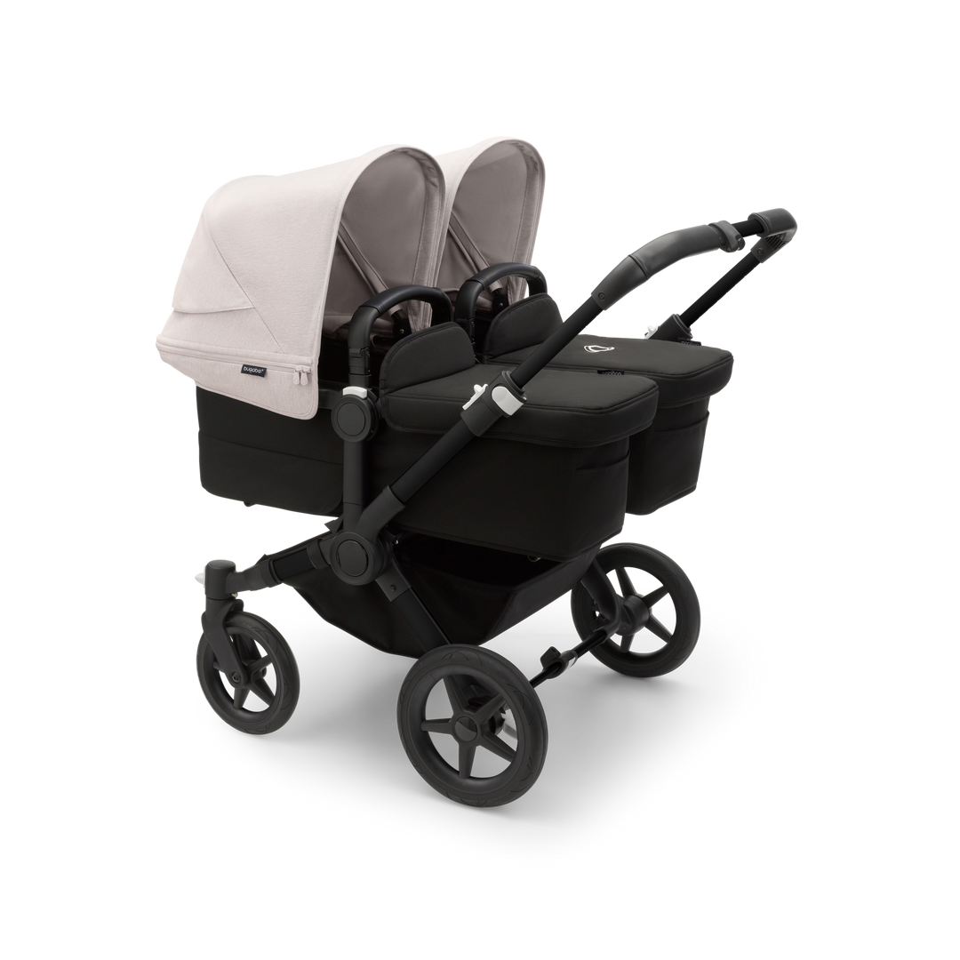 Bugaboo Donkey 5 Twin Misty White Canopy Black Fabrics Black Chassis Galt Baby