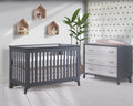 Tulip Juvenile Metro Crib & Dresser Set - Charcoal/Washed Walnut Natart