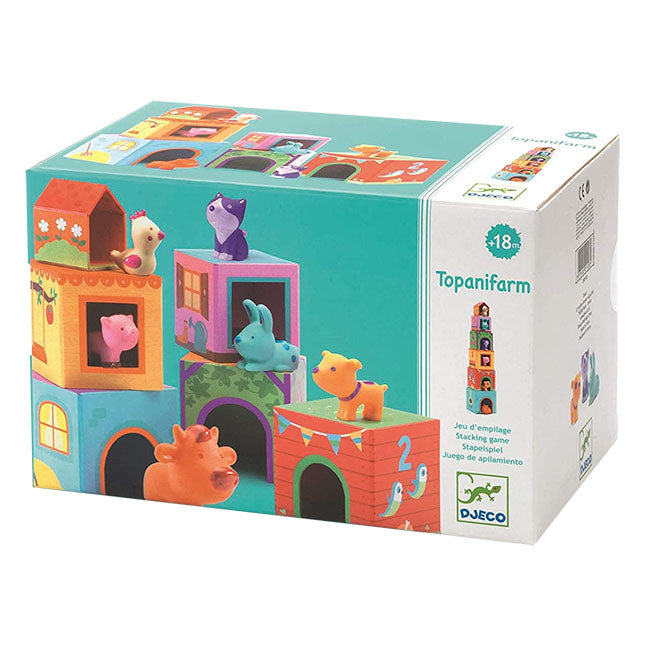 Djeco Topani Farm Nest & Stack Block Set Djeco