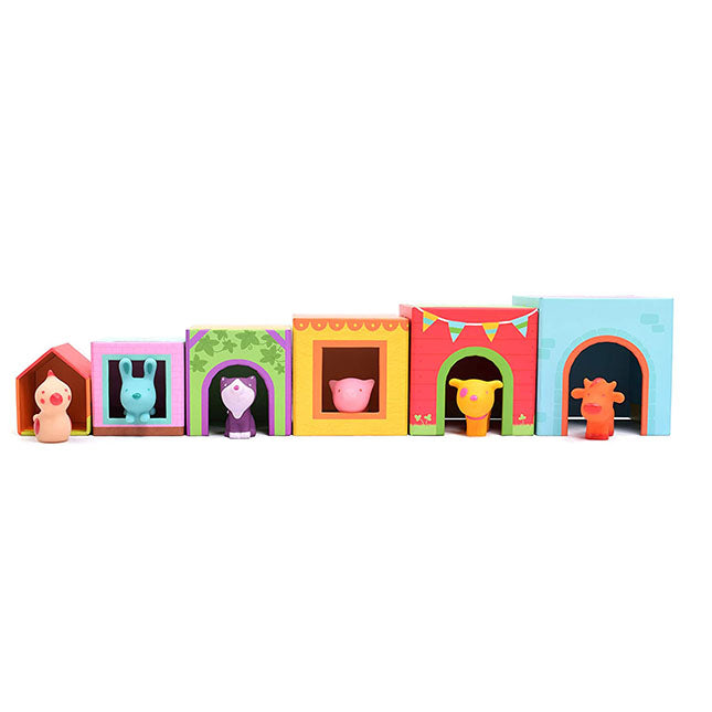 Djeco Topani Farm Nest & Stack Block Set Djeco