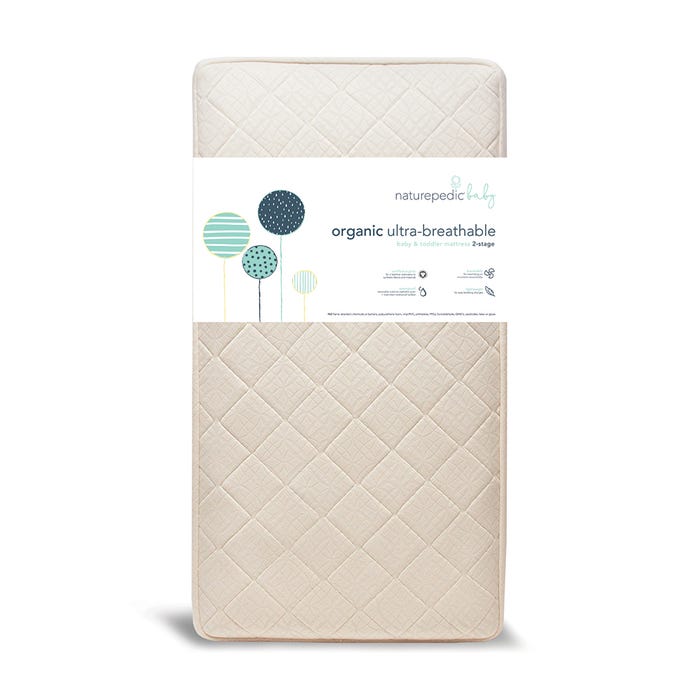 Naturepedic Organic Breathable Ultra 2-Stage Baby Crib Mattress MC47 Naturepedic
