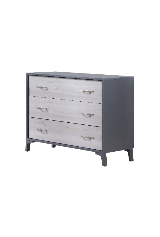 Tulip Juvenile Metro Crib & Dresser Set - Charcoal/Washed Walnut Natart